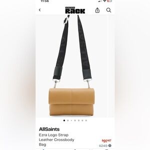 Allsaints Leather bag, camel color